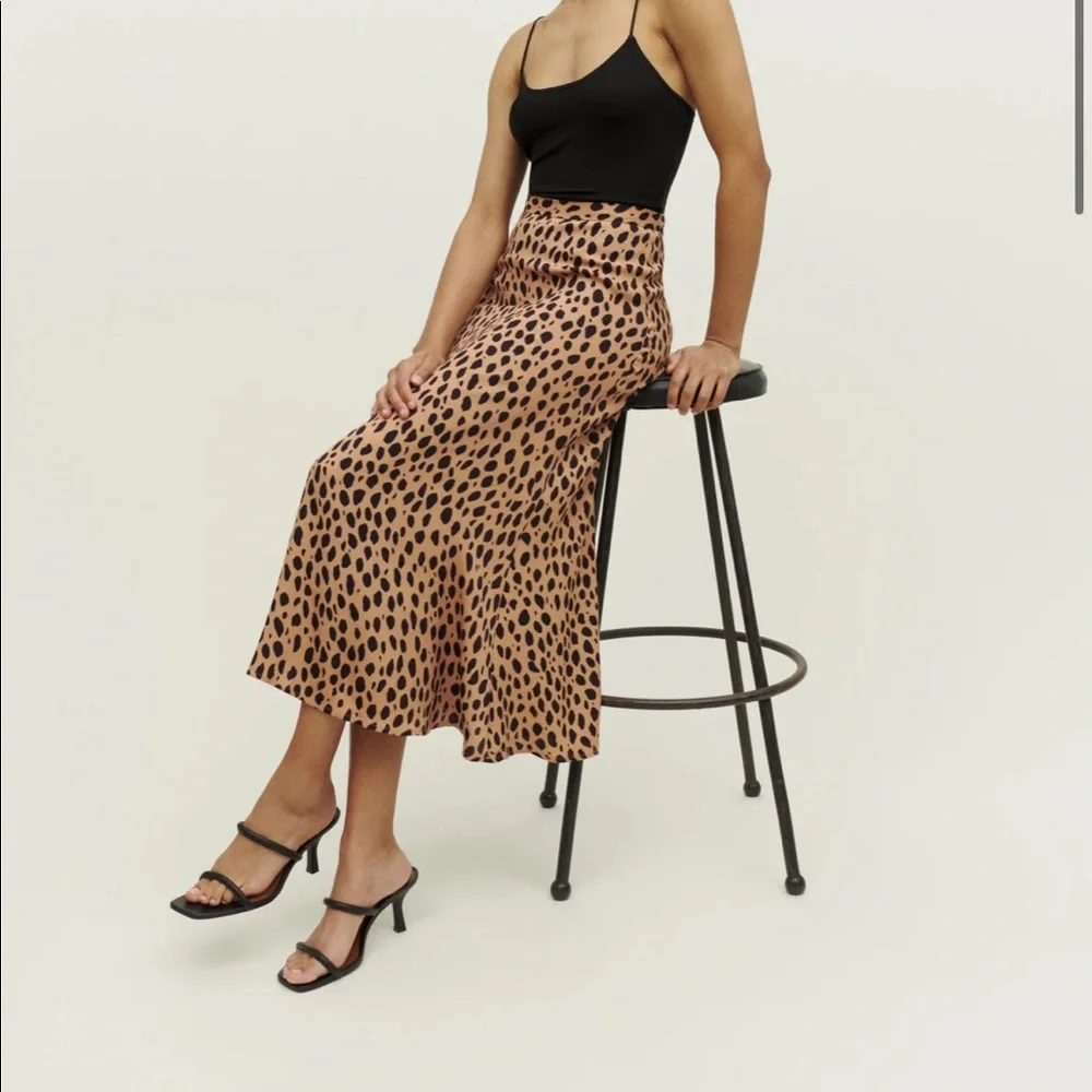 Reformation Bea Skirt Bobcat - Picture 1 of 5